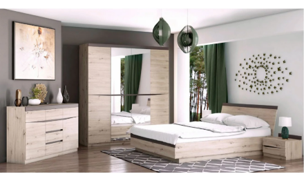 Тумба прикроватная Тиана, Дуб Бонифаций/Вольфрам 