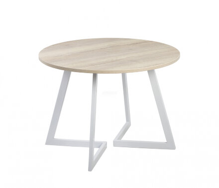 Стол раздвижной круглый Рим 1050 опора белая 