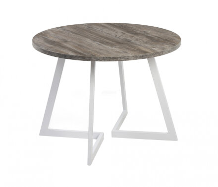 Стол раздвижной круглый Рим 1050 опора белая 