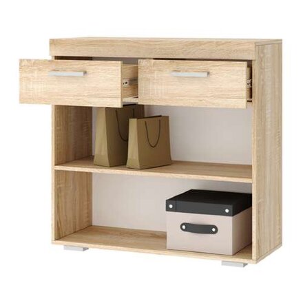 Тумба Соната ТС-900, Сонома/Белый глянец  